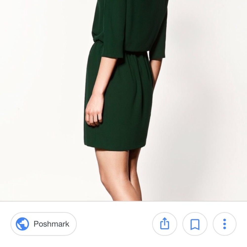 Hunter Green Zara Dress with Cut Outs - Picture 2 of 5